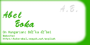 abel boka business card